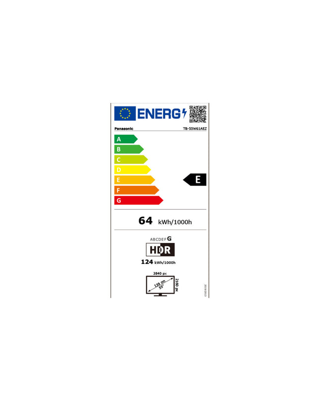 Panasonic Smart TV TB-55W61AEZ with slim black bezel and screen displaying vibrant visuals, ideal for home entertainment.