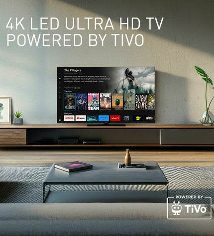 Panasonic TB50W61AEZ 50-inch 4K Ultra HD LED Smart TV with DVB-T2 and DVB-S2 for high-quality home entertainment.