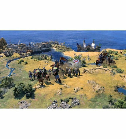 Switch video game Sid Meier's Civilization VII by 2K GAMES, showing the game case with colorful cover art and Nintendo Switch logo.