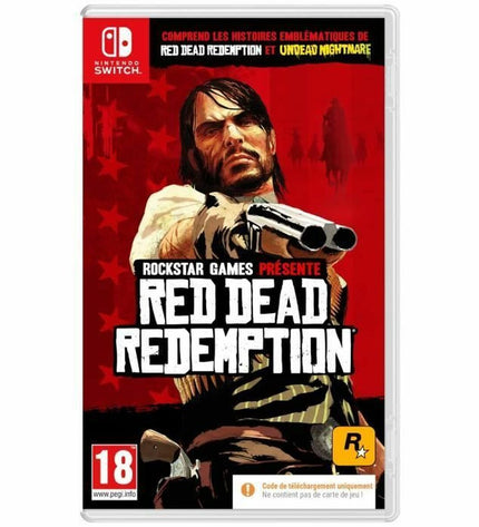 Rockstar Games Switch video game console with colorful game artwork and branding, plugged into a gaming setup.