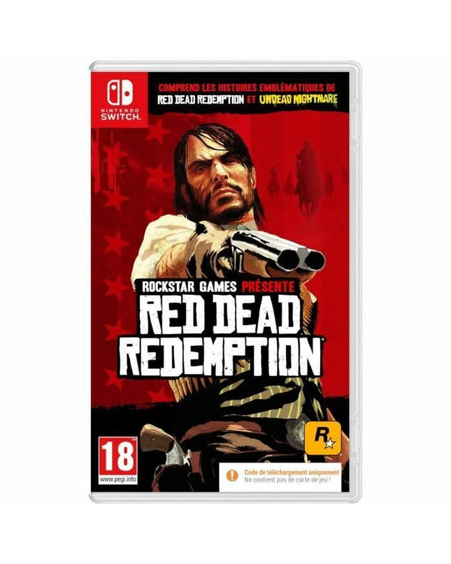 Rockstar Games Switch video game console with colorful game artwork and branding, plugged into a gaming setup.