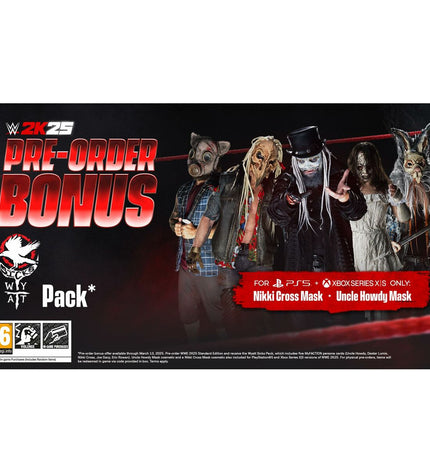 Sony PlayStation 5 gaming console with WWE 2K25 videogame, electronic plug & play entertainment device in sleek design.