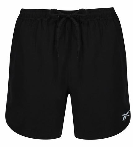 Reebok Yale black men's swim shorts for sport and watersport activities, shown in front view with logo detail.