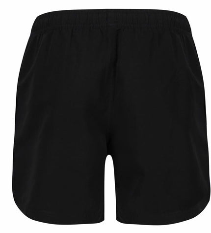 Reebok Yale men's black swim trunks for sport and outdoor watersports, featuring a sleek design and comfortable fit.
