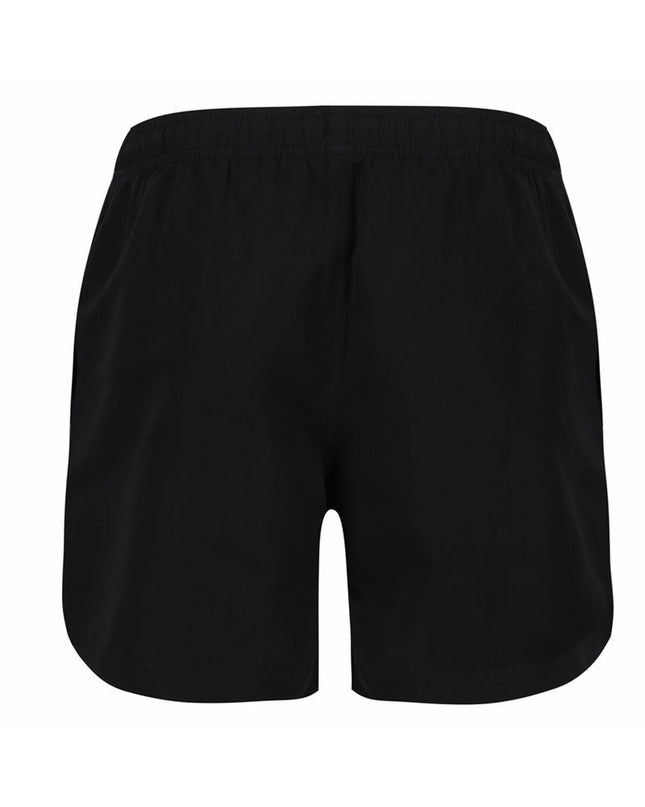 Reebok Yale men's black swim trunks for sport and outdoor watersports, featuring a sleek design and comfortable fit.