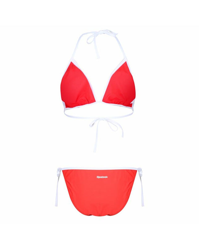 Reebok Allegra bikini top in red, designed for sport and outdoor watersports, featuring a supportive, stylish swimsuit for active wear.