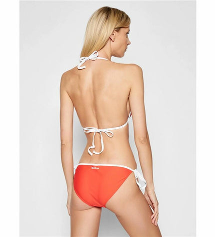 Reebok Allegra bikini top in vibrant red, designed for sport and outdoor water activities, with supportive fit and stylish look.