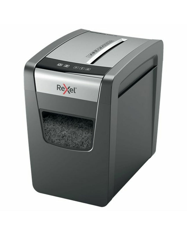Rexel Momentum X410-SL paper shredder with 23-liter capacity, office electronics and stationery for secure document destruction.