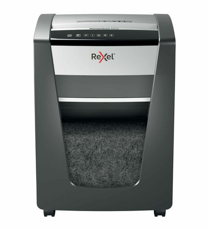Rexel Microsnippers M515 paper shredder for office use, compact design with 30-liter waste bin, ideal for shredding documents
