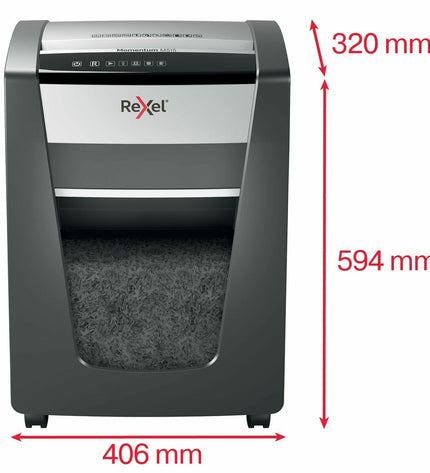 Rexel M515 microsnippers paper shredder for office use, compact office electronics with a 30-liter waste bin.