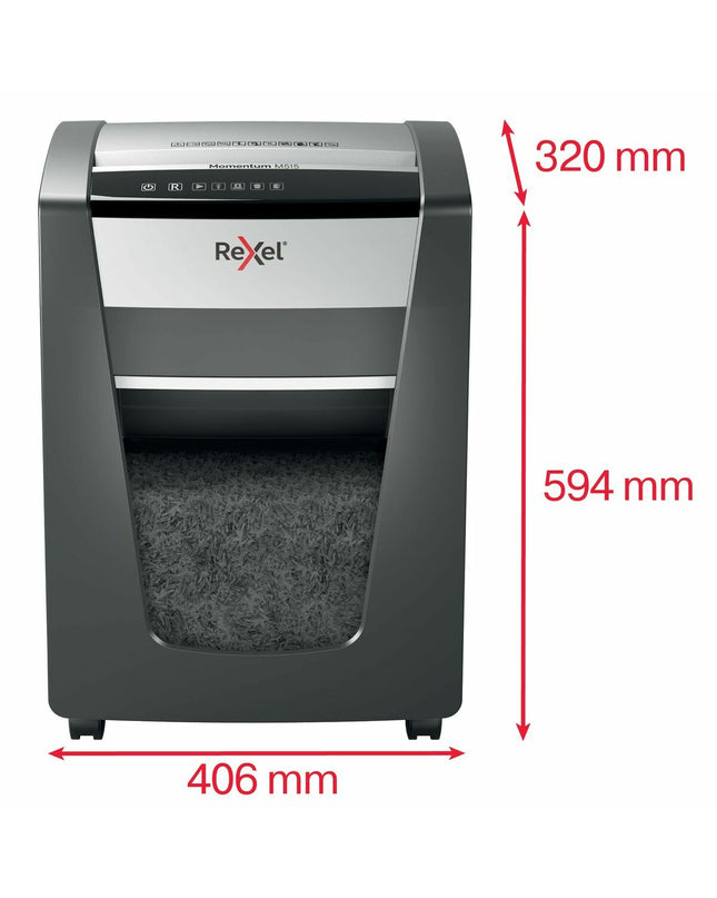 Rexel M515 microsnippers paper shredder for office use, compact office electronics with a 30-liter waste bin.