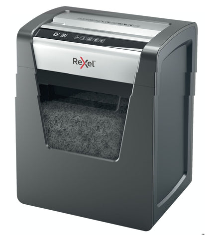 Rexel Momentum M510 paper shredder, microsnippers, office electronics, compact shredder for office documents and security.
