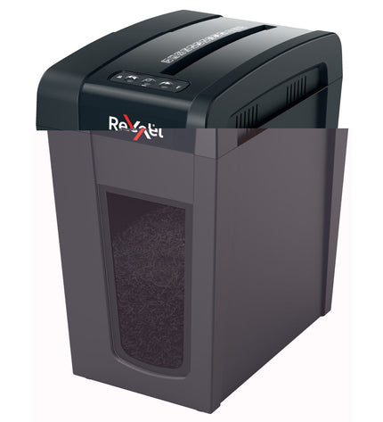 Rexel Secure X10-SL paper shredder for office use, showing the shredder's front with paper slot and control panel.