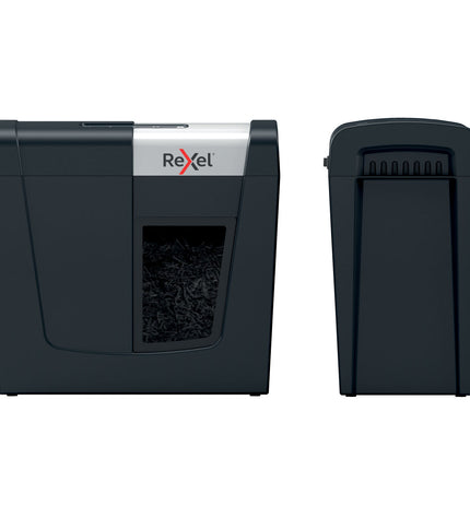 Rexel Secure MC3 paper shredder microsnippers for office use, with a 10-liter waste bin and compact electronic design.