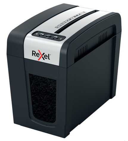 Rexel MC3-SL paper shredder microsnippers for office use, with a 10-liter waste bin, compact office electronics.