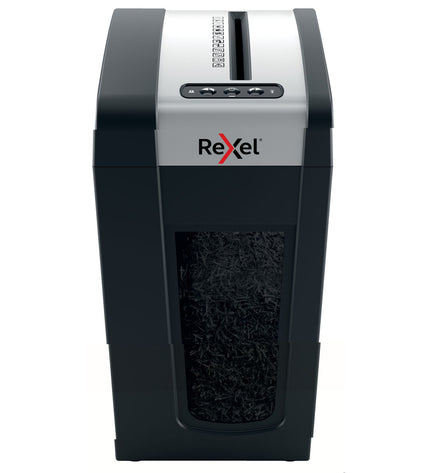 Rexel MC6-SL paper shredder for offices, compact office electronics and stationery with metal blades on a white background