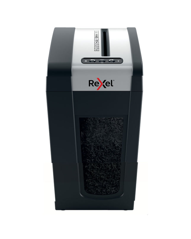 Rexel MC6-SL paper shredder for offices, compact office electronics and stationery with metal blades on a white background