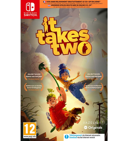 Electronic Arts It Takes Two Switch video game cartridge for plug-and-play consoles, featuring colorful game cover art.