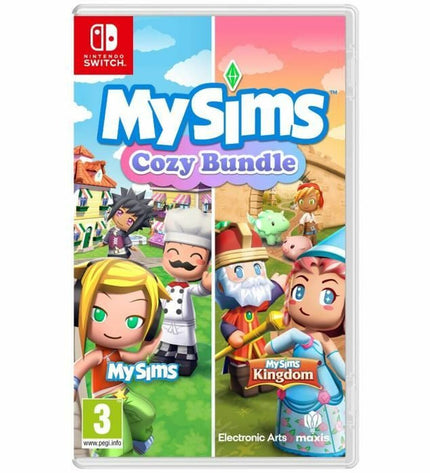 Electronic Arts MySims Cozy Bundle Nintendo Switch game case with colorful cover art for electronic gaming console.