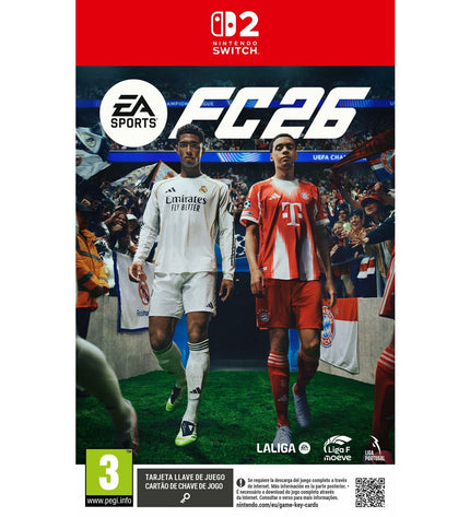 Nintendo EA SPORTS FC 26 Switch 2 videogame for electronic Plug & Play console, featuring soccer gameplay and sports action.