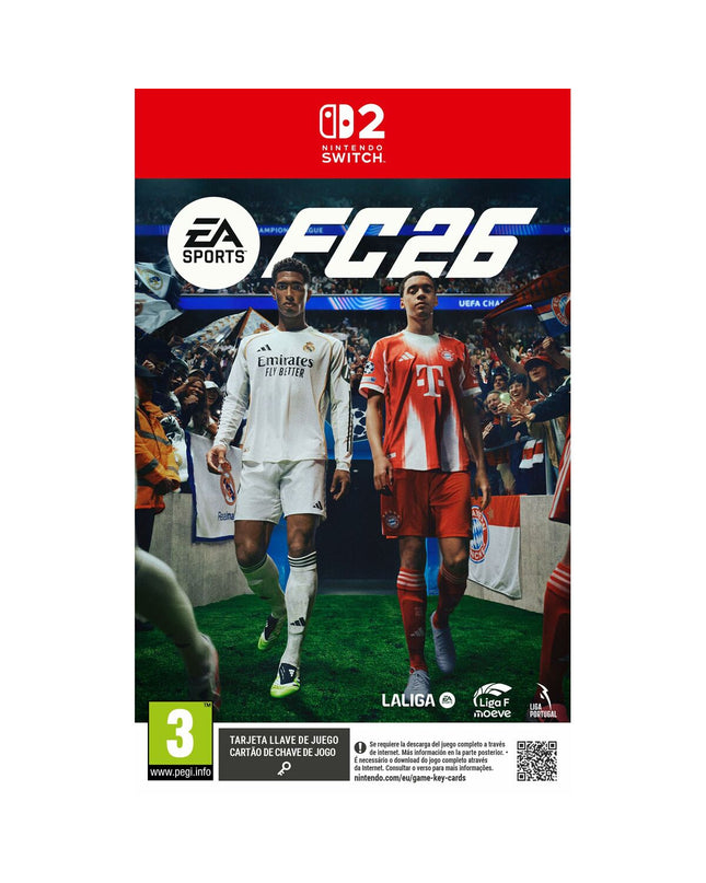 Nintendo EA SPORTS FC 26 Switch 2 videogame for electronic Plug & Play console, featuring soccer gameplay and sports action.