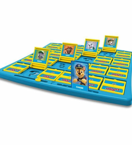 Winning Moves La Pat'Patrouille qui est ? children's game with colorful character cards and game pieces for kids.