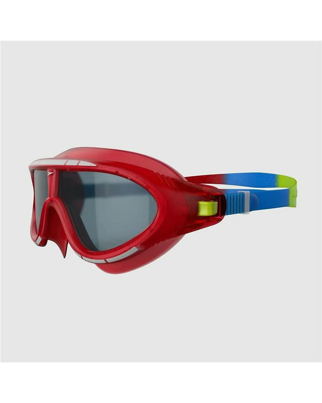 Children's Speedo Biofuse Rift swim goggles in multicolour, designed for watersport and outdoor swimming.