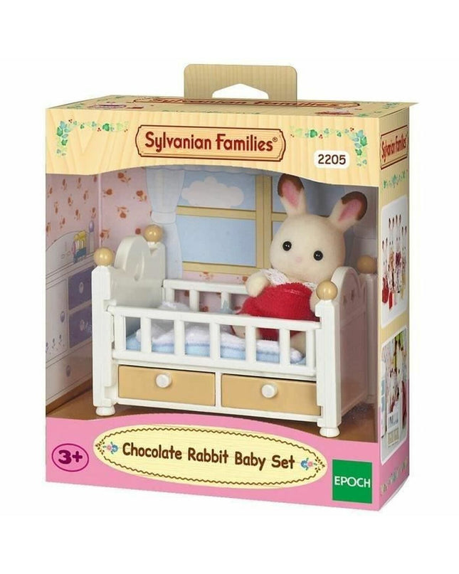 Sylvanian Families Baby Rabbit Chocolate Bed toy figure from the action figures and dolls collection.