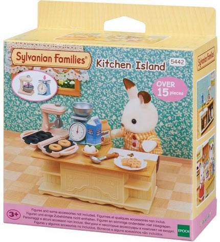 Sylvanian Families Kitchen Land action figure set, detailed toy figures and accessories for imaginative play in a miniature kitchen scene