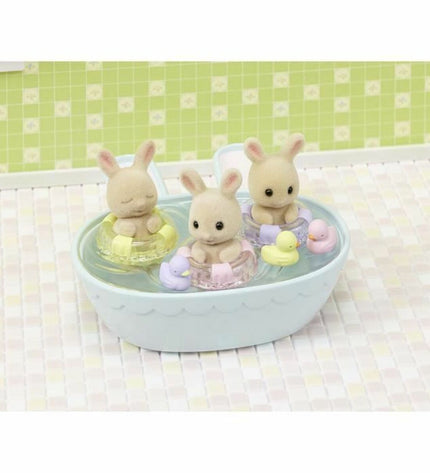 Sylvanian Families 5707 rabbit action figure, detailed plush toy from the playset, suitable for children’s imaginative play.