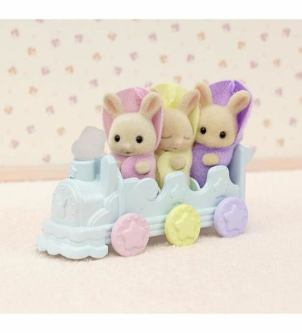 Sylvanian Families 5707 rabbit action figure from the toy and doll collection, detailed plush rabbit toy with cute features.
