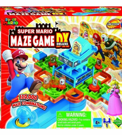 EPOCH D'ENFANCE Super Mario Maze Game DX toy with colorful maze and Mario-themed game pieces for children.