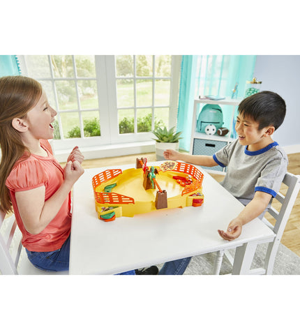 Super Mario Fire Mario Stadium board game with colorful game pieces and game board, by Super Mario.