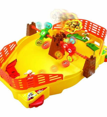 Super Mario Fire Mario Stadium board game from Super Mario featuring colorful game pieces and vibrant design.