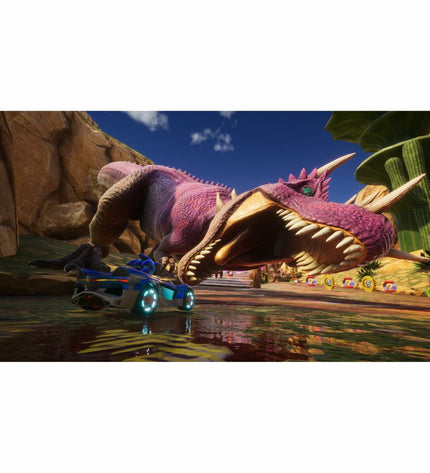SEGA Sonic Racing CrossWorlds Switch video game for Plug & Play console, featuring colorful Sonic characters and racing scenes.