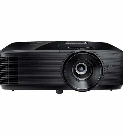 Optoma E9PX7D701EZ1 projector with 4000 lumens, compact design, and multiple connectivity options for home or office use.