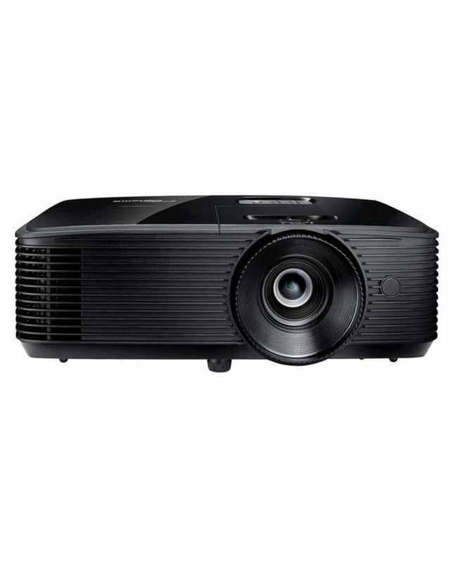 Optoma E9PX7D701EZ1 projector with 4000 lumens, compact design, and multiple connectivity options for home or office use.