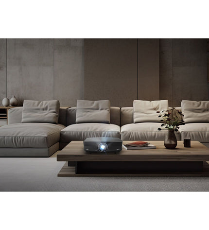 Optoma projector E3P7N71E111 with 5000 lumens, 4K Ultra HD resolution, used for home theater and home entertainment.