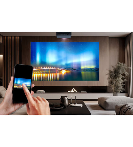Optoma E3P7N71E111 4K Ultra HD projector with 5000 lumens, full HD resolution, suitable for home theater and electronics setup.