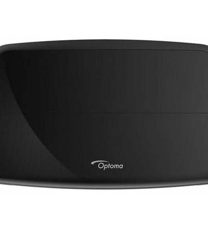 Optoma E3P7N71E111 4K Ultra HD projector with 5000 lumens, showcasing the front view of the electronic home cinema device.
