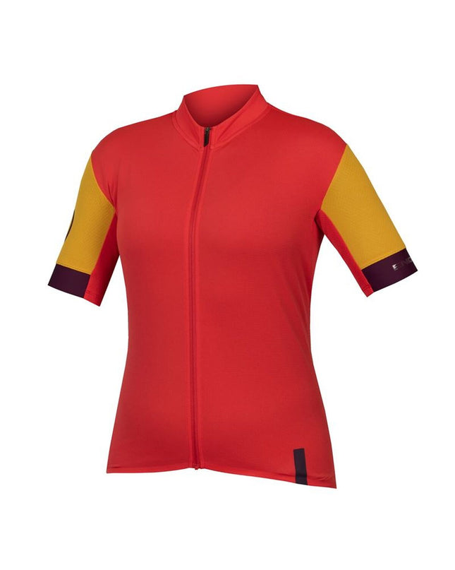 Endura cycling jersey for sport and outdoor riding, featuring a fitted design in vibrant colors with brand logo on the front.