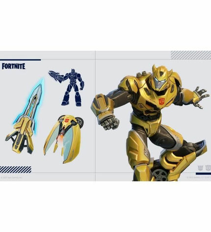 Fortnite Switch video game pack featuring Transformers theme with download code, designed for electronic plug-and-play gaming consoles.