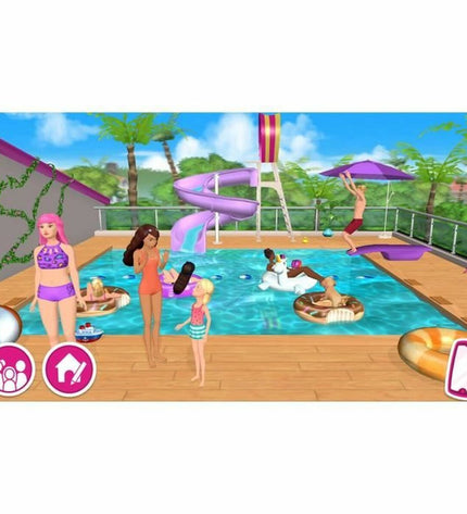 Barbie Dreamhouse Adventures Switch video game cartridge for Plug & Play console, electronic entertainment by Barbie.