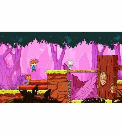 Just For Games Rugrats Adventures in Gameland Switch videogame for Plug & Play console, featuring colorful cartoon characters.