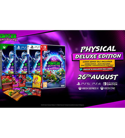 Teenage Mutant Ninja Turtles Splintered Fate Switch video game cartridge by Just For Games for Plug & Play console.