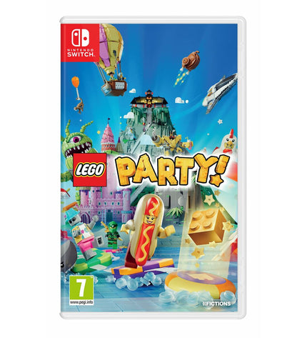 Just For Games LEGO Party Switch video game cartridge for Plug & Play consoles, featuring colorful LEGO characters and game artwork.