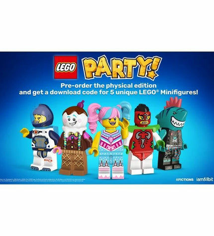 Just For Games LEGO PARTY! Nintendo Switch plug-and-play video game console for family fun and entertainment.