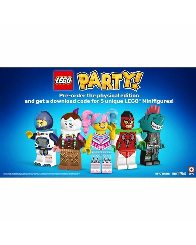Just For Games LEGO PARTY! Nintendo Switch plug-and-play video game console for family fun and entertainment.