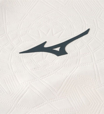 Mizuno Lazio Away men's short-sleeve football T-shirt in white, designed for sport and outdoor soccer activities.
