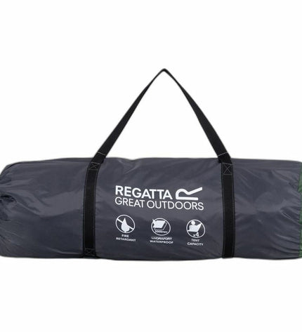 Regatta Kampeertent Regatta RCE372-U9Q multicolour set up in outdoor camping scene, suitable for outdoor adventures and camping.